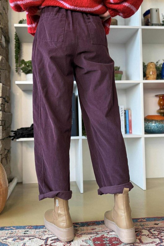Stanley Baby Cord Jogger Aubergine /15=